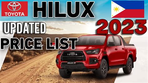 2024 Toyota Hilux Price list & Monthly, Philippines .